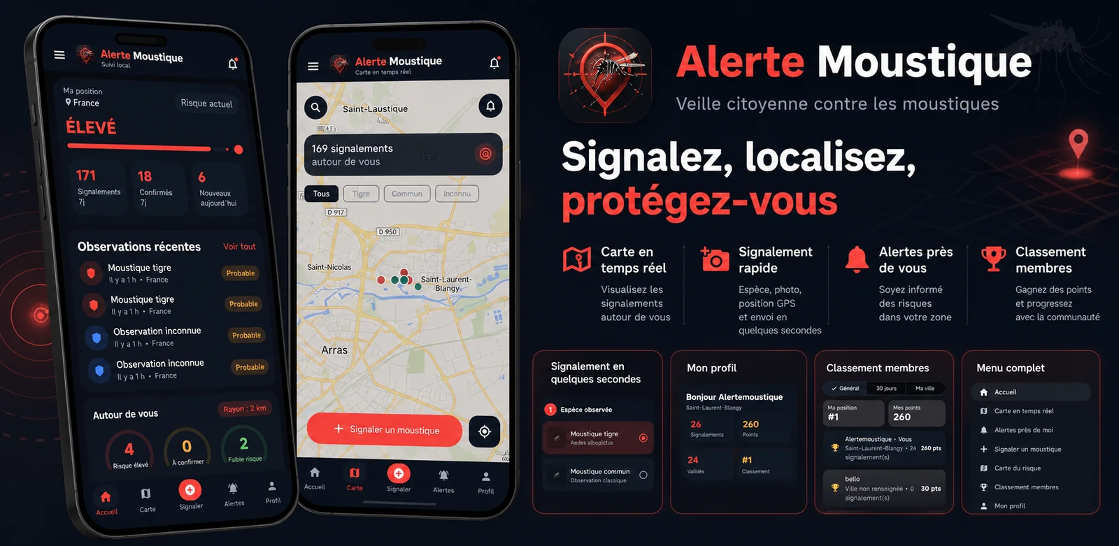 Présentation de l'application Android Alerte Moustique