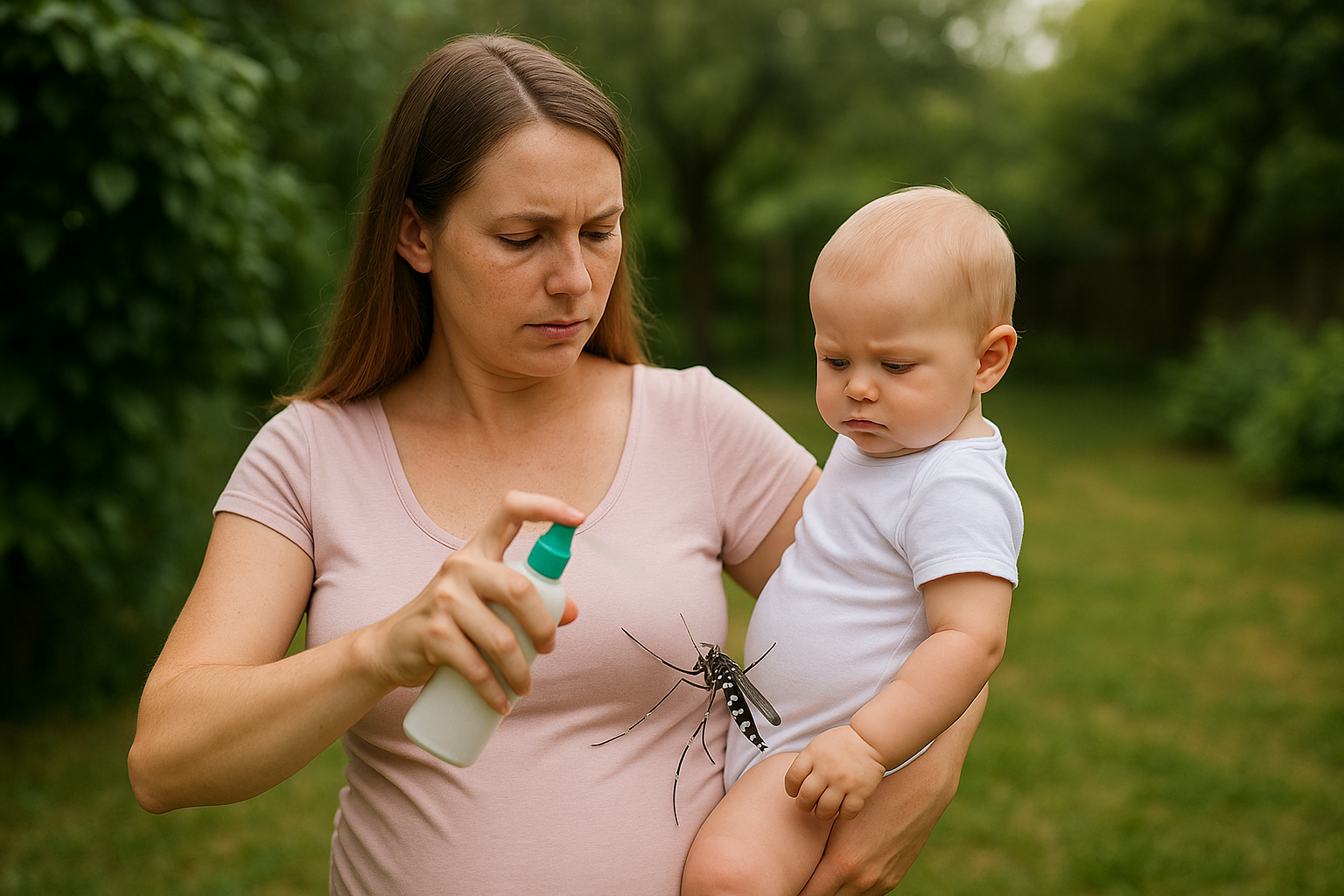 Moustique tigre : répulsifs, grossesse et bébé — ce qui est autorisé et ce qui ne l’est pas