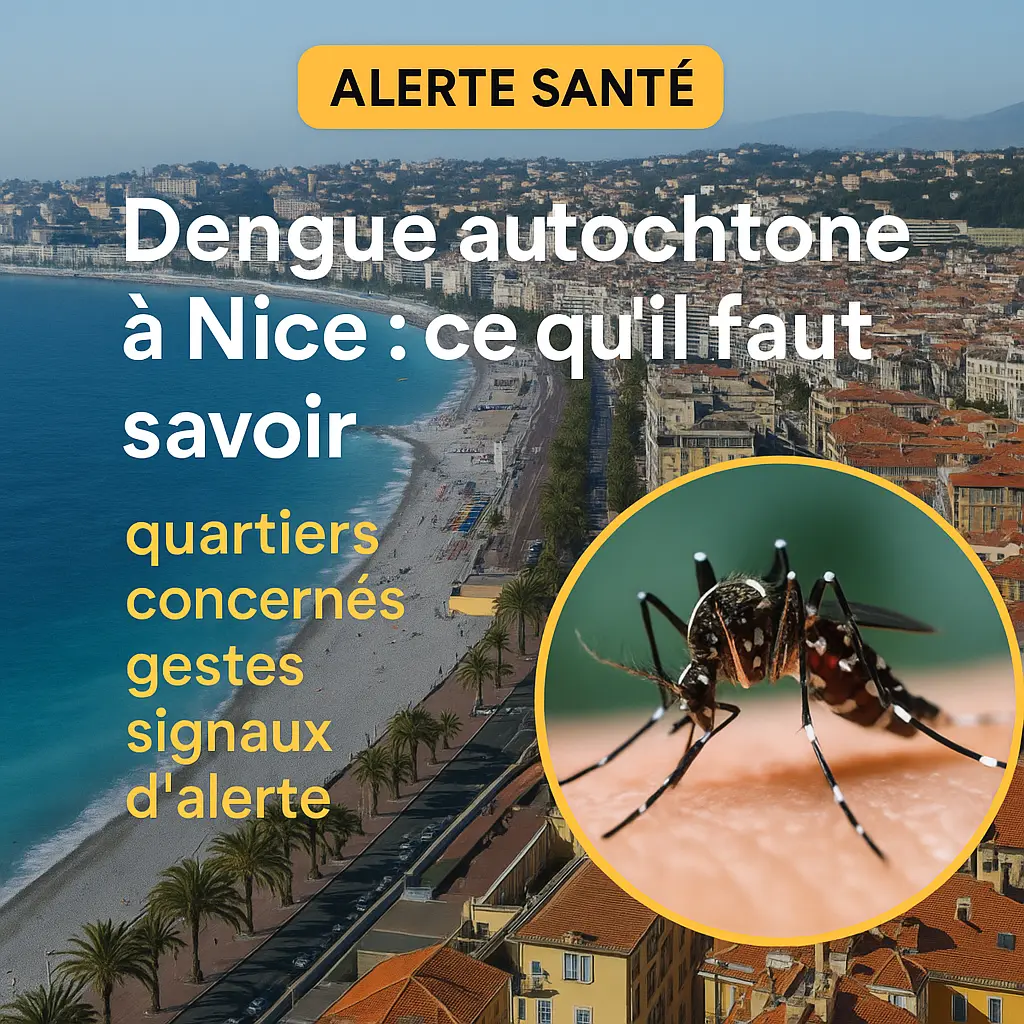 Dengue autochtone à Nice : ce qu’il faut savoir — quartiers concernés, gestes, signaux d’alerte