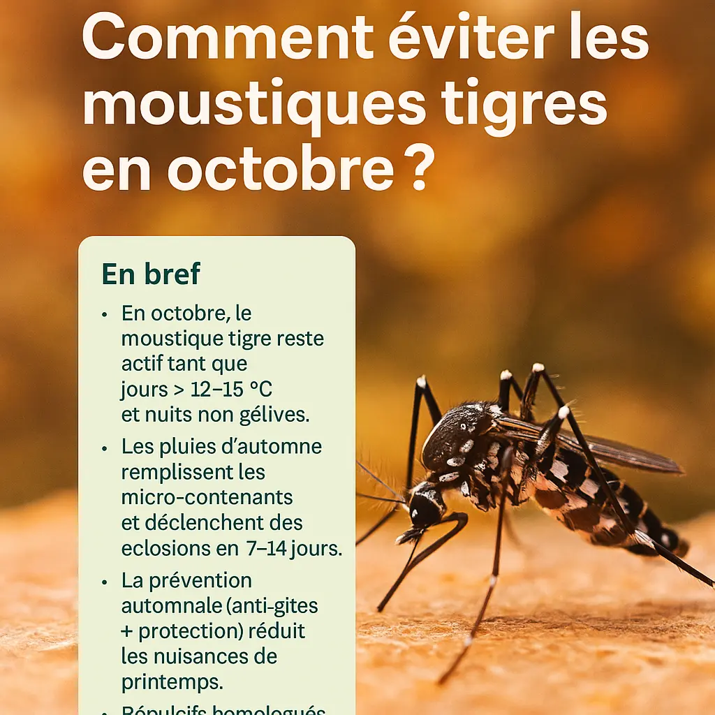 Comment éviter les moustiques tigres en octobre ?