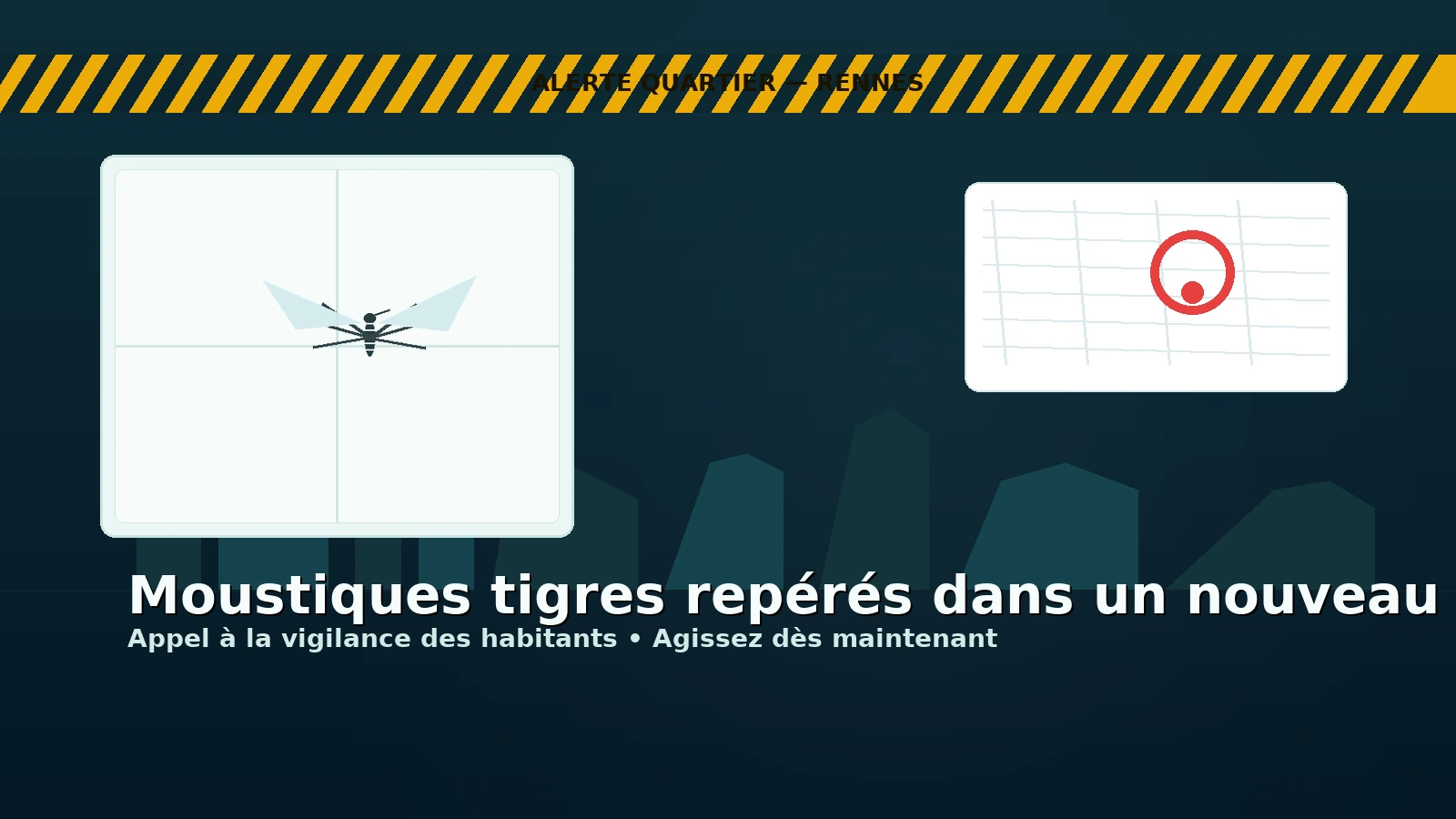 Rennes : alerte quartier — moustiques tigres repérés, appel à la vigilance des habitants